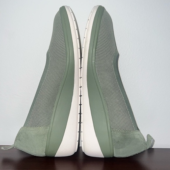 Vionic Jacey Knit Army Green Suede Trim Slip On Loafers - Picture 10 of 14